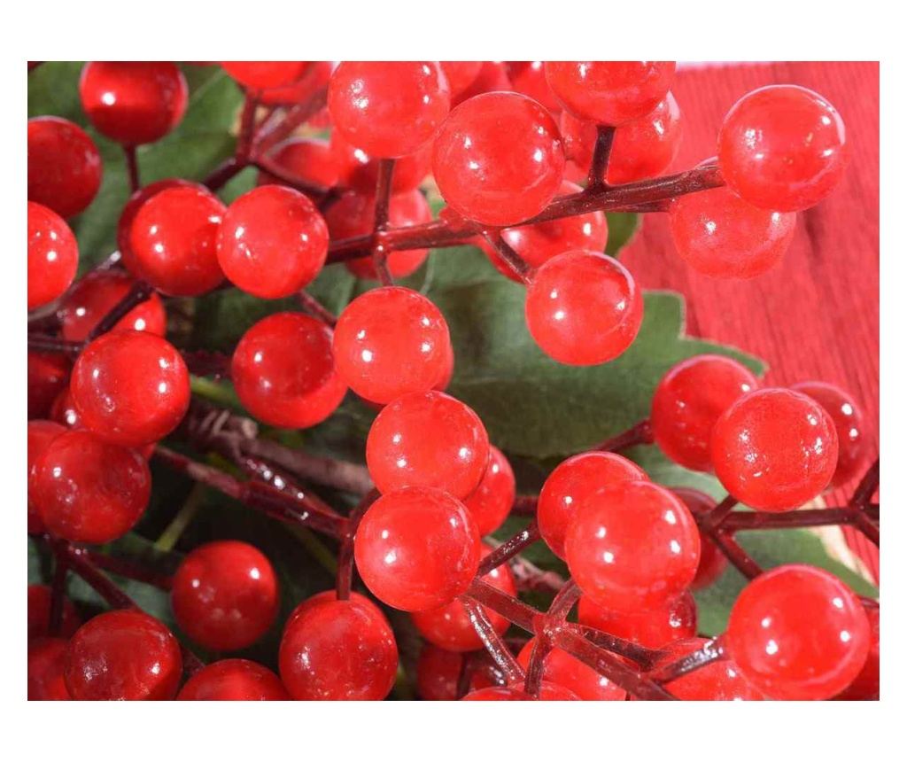 Set 2 crengute fructe rosii artificiale 53.5 cm - 2