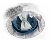 Set od 12 srebrnih plastičnih držača za tanjure 38 cm