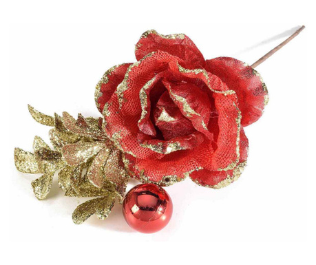 Set 20 Trandafiri artificiali rosii 22.5 cm