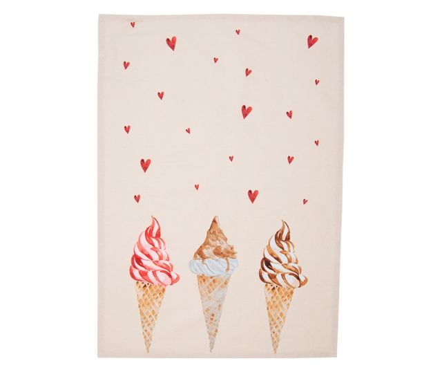 Set 3 prosoape bucatarie bumbac Ice Cream 50x70 cm