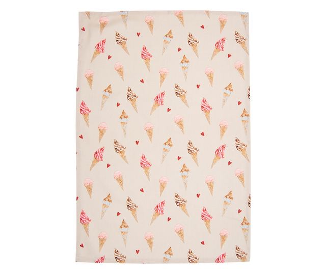 Set 3 prosoape bucatarie bumbac multicolor Ice Cream 50x70 cm