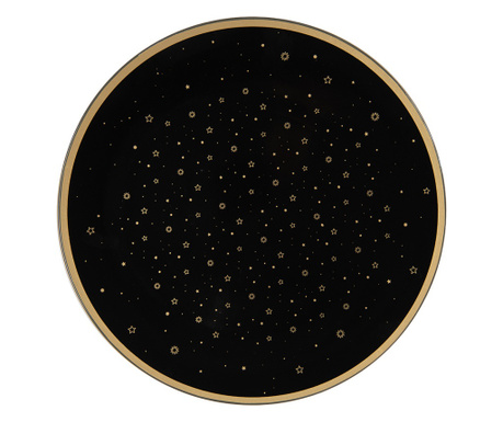 Set 6 suporturi farfurii negru auriu Craciun 33x1 cm