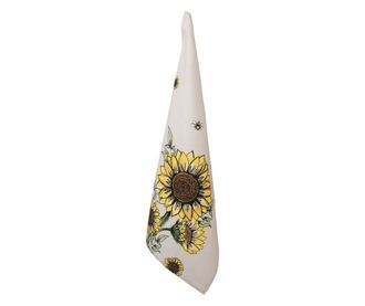 Set 3 prosoape bucatarie bumbac multicolor Floarea Soarelui 50x70 cm