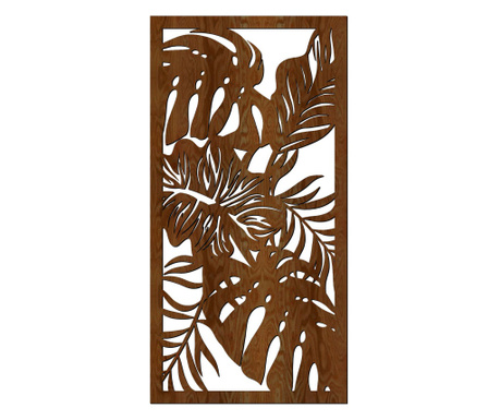 Dekorativni zidni panel, Lovie panel s palminim lišćem, 45x90cm, Orah