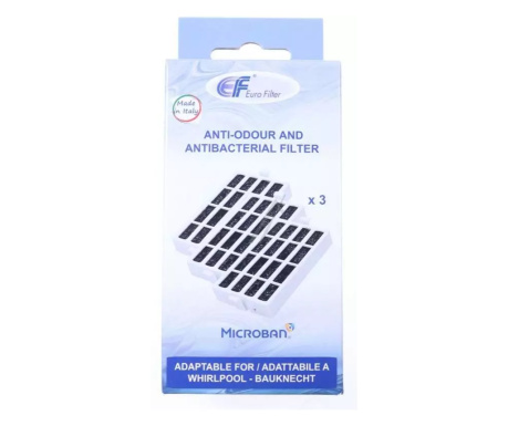 Set 3 bucati microfiltru antibacterian cu timestrip pentru frigider Whirlpool Wf019