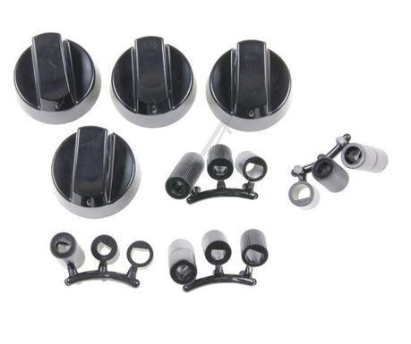 Buton aragaz universal set 4 buc, culoare negru