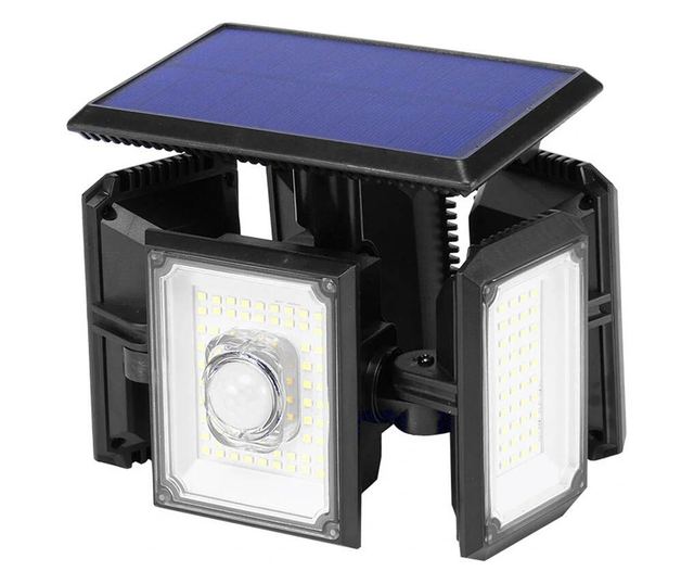 Lampa solara rotativa cu 5 panouri, 300 LED
