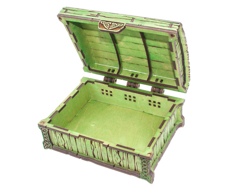 Cutie bijuterii din lemn  180x135 mm, culoare verde