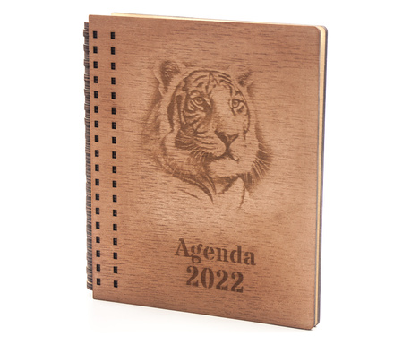 Agenda din lemn  personalizata, 22x19 cm , culoarea maro