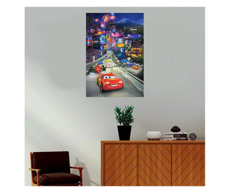 Tablou Canvas cu led, Cars, copii, multicolor, 45x65 cm