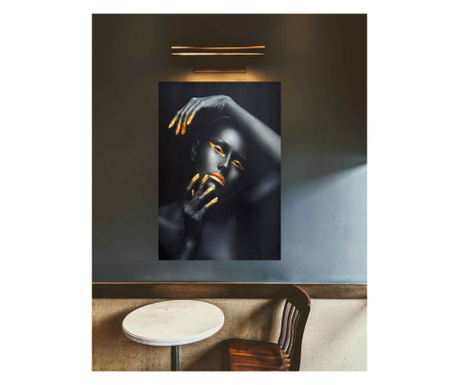 Tablou Canvas cu led, Africana Diva Gold, 70x100 cm