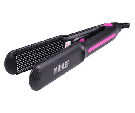Преса за коса Muhler HS-37F, вълнички, 35W, керамично покритие, Лилав - Код G8579