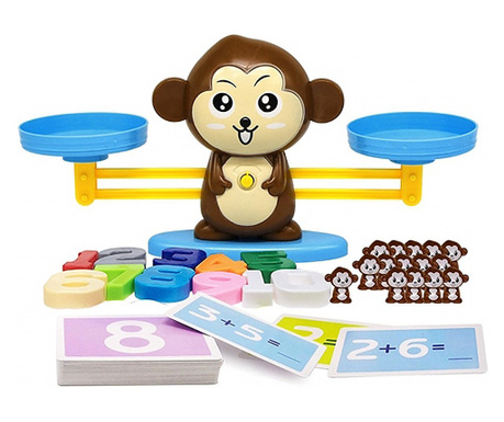Детска играчка мерителна везна с маймунка и карти EmonaMall - Код W4849