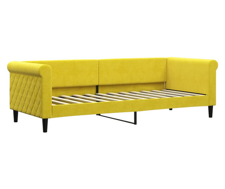 sárga bársony kanapéágy 80 x 200 cm