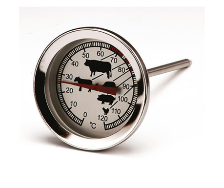 RAKI Termometru carne 14cm, 0°C - 120°C, metal