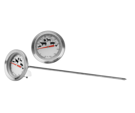 RAKI Termometru pentru carne cu tija inox, -20°C - +200°C