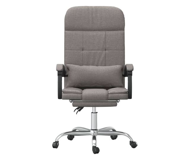 Fotoliu de birou rabatabil cu masaj, gri taupe, textil - Vivre