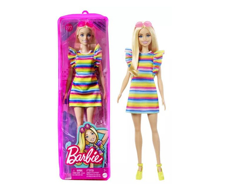Barbie: Barbie csíkos ruhában (HJR96)