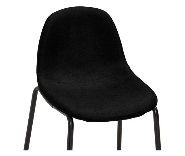 Set barskog namještaja, 5 dijelova, crna, tekstilni materijal