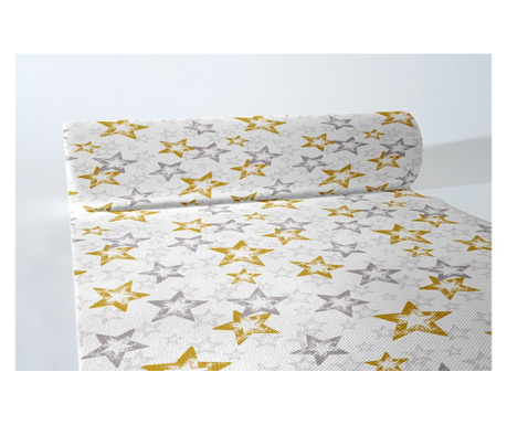 Linclass asztali hálófa - Allison (arany és ezüst csillag) / 40 cm x 24 m / 1 tekercs