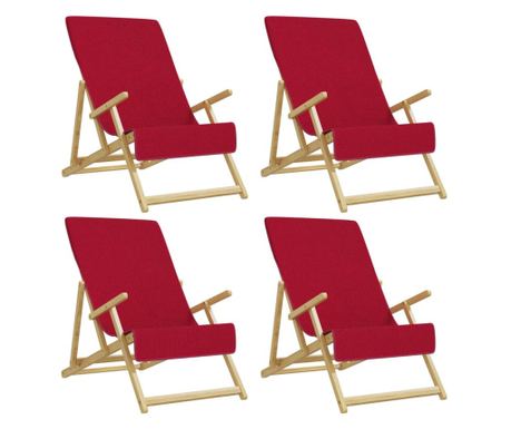 Ručnici za plažu 4 kom bordo 60 x 135 cm od tkanine 400 GSM