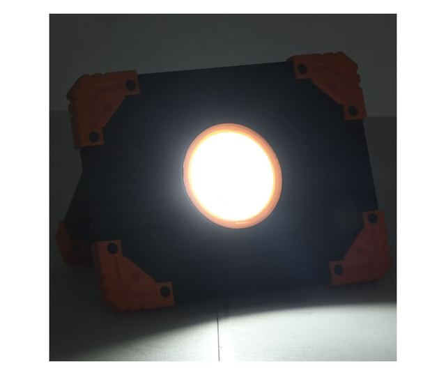 Reflector portabil cu LED, 10 W, alb rece, ABS