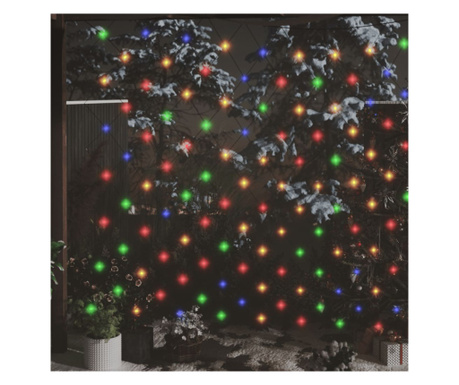 Plasă lumini de Crăciun 204 LED-uri colorată 3x2 m, int./ext.