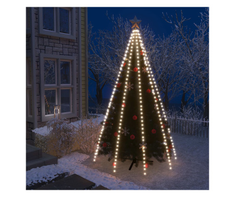 Instalație brad de Crăciun cu 400 LED-uri alb rece 400 cm