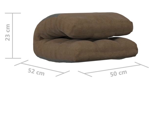 Sklopiva podna stolica, smeđa, tekstilni materijal