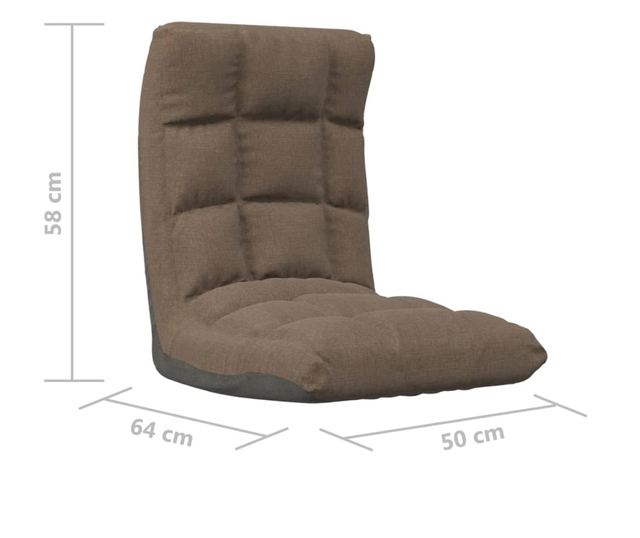 Sklopiva podna stolica, siva taupe, tekstilni materijal