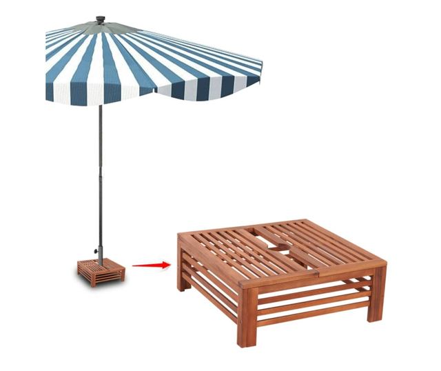 Husă pentru suport umbrelă de soare, lemn