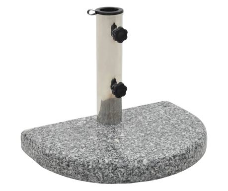 Baza za suncobran, siva, granit, 10 kg, zakrivljena