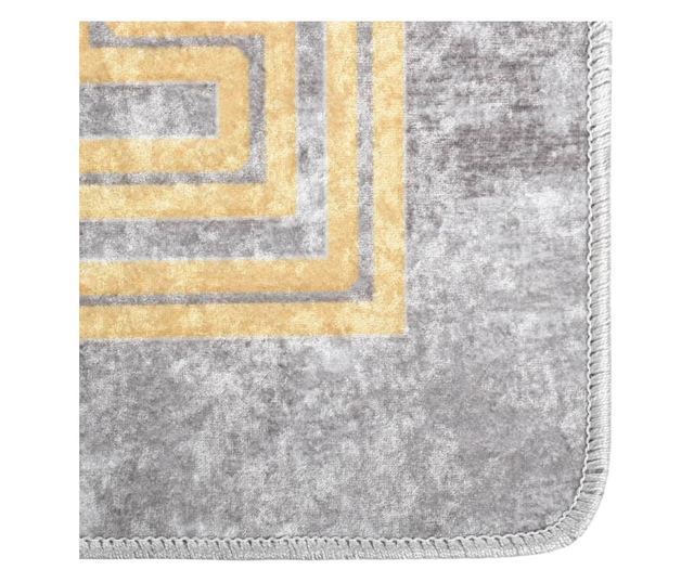 szürke-arany mosható csúszásgátló szőnyeg 150 x 230 cm