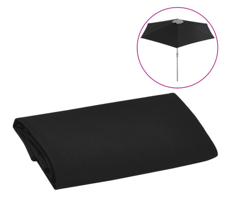 Pânză de schimb umbrelă de soare de exterior, negru, 300 cm