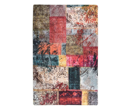 Миещ се килим, многоцветна мозайка, 80х150 см, нехлъзгащ се
