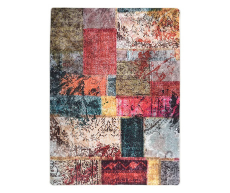 Миещ се килим, многоцветна мозайка, 120х180 см, нехлъзгащ се