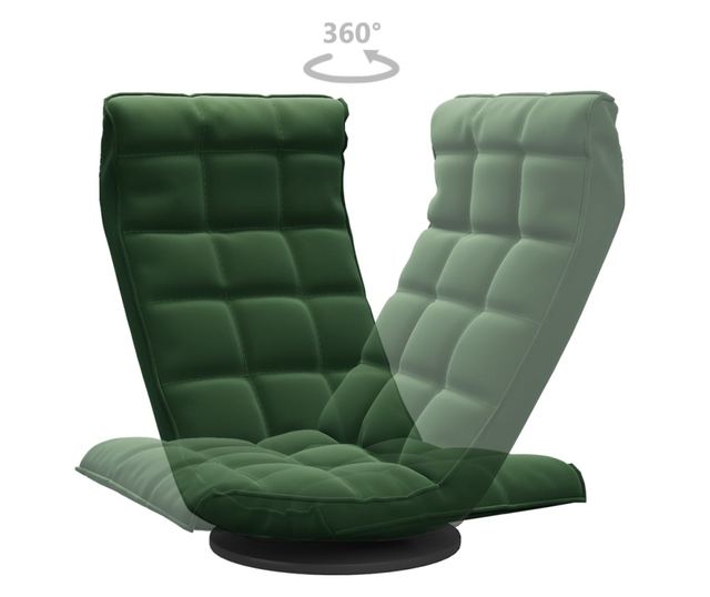 Sjedalo s rotirajućom podlogom, tamnozeleno, baršunasto