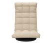 Zakretna podna stolica, krem, tekstilni materijal