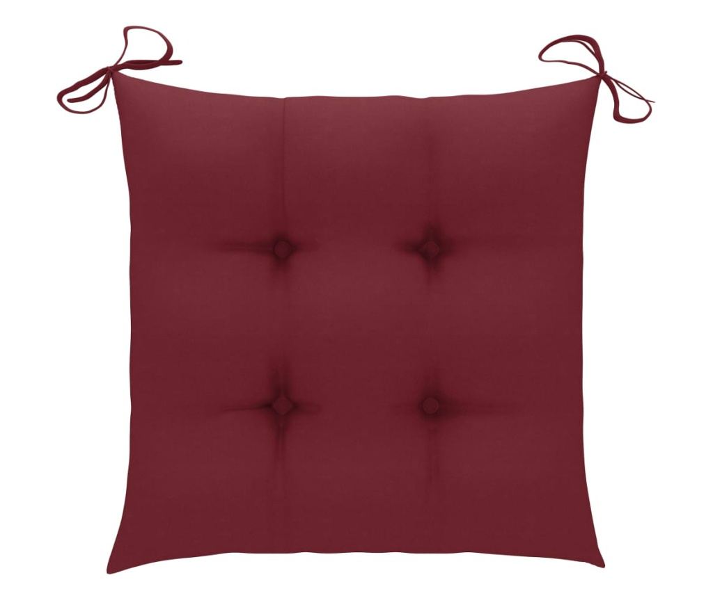 Градински столове с възглавници, 3 бр., Масивна акациева дървесина - 9