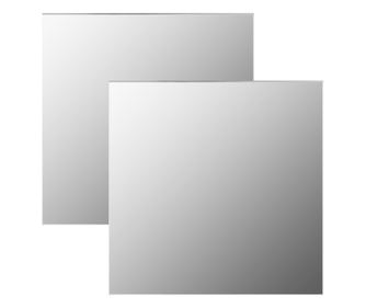 Zidna ogledala, 2 kom., 40 x 40 cm, staklo, kvadrat