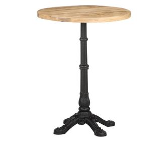 Τραπέζι μπιστρό, Ø60 x 76 εκ., ακατέργαστο ξύλο μάνγκο