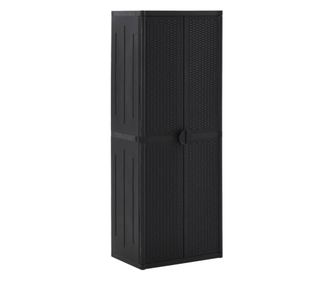 Ormar za pohranu za vrt crni 65x45x172 cm PP ratan
