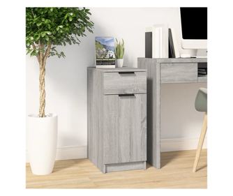 Pisarna omara, siva sonoma, 33,5x50x75 cm, obdelano leseno