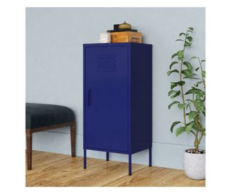 Ντουλάπι Αποθήκευσης, Μπλε Ναυτικό, 42.5x35x101.5 εκ., Ατσάλι