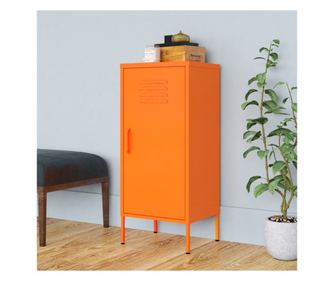Ντουλάπι αποθήκευσης, πορτοκαλί, 42,5x35x101,5 εκ., ατσάλι