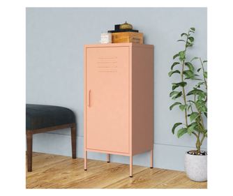 Ντουλάπι Αποθήκευσης, Ροζ, 42.5x35x101.5 εκ., Ατσάλι