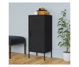 Ντουλάπι Αποθήκευσης, Μαύρο, 42.5x35x101.5 εκ., Ατσάλι