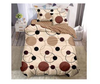 Двулицев спален комплект с ластик (размер за приста) EmonaMall, 4 части - Модел S15101
