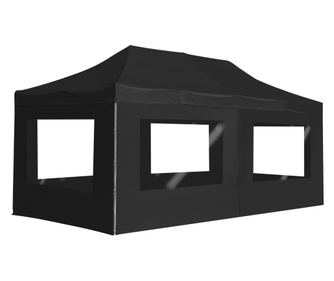 Sklopivi šator za zabave sa zidovima, antracit, 6x3 m, aluminij