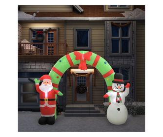 Božićna Inflatable Djeda Mraza i Snjegovića s LED Svjetlima, 223 cm